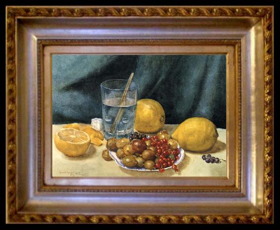 Hirst, Claude Raguet Still Life with Lemons,Red Currants,and Gooseberries